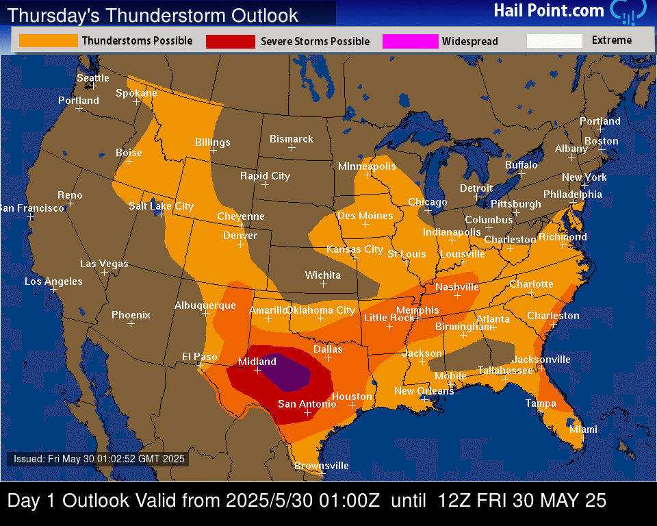 Today's Hail Forecast