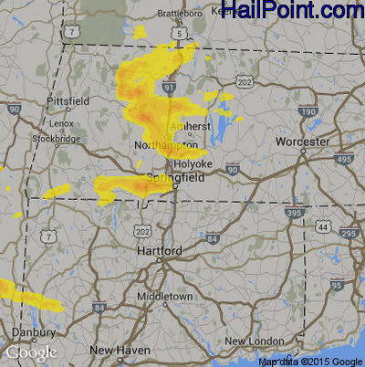 Hail Map for Springfield, MA Region on May 31, 2017