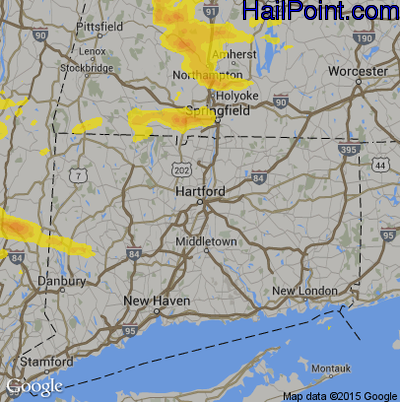 Hail Map for Hartford, CT Region on May 31, 2017