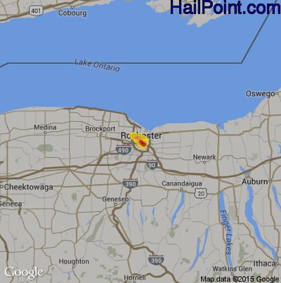 Hail Map for Rochester, NY Region on June 7, 2019