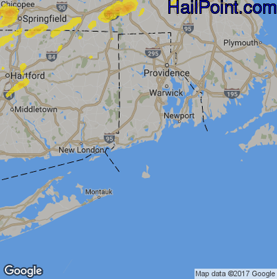 Hail Map for Charlestown, RI Region on July 31, 2019