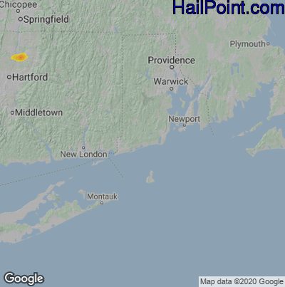 Hail Map for Charlestown, RI Region on July 6, 2020