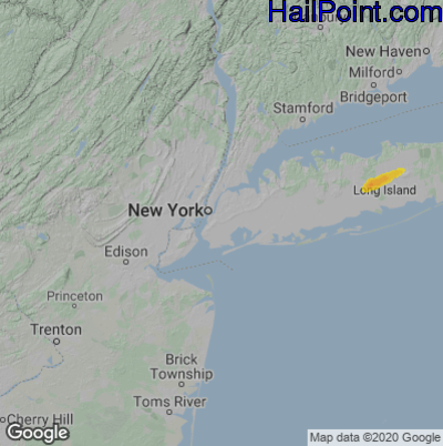 Hail Map for New York, NY Region on July 14, 2022