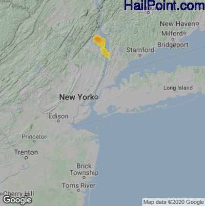 Hail Map for New York, NY Region on April 29, 2024