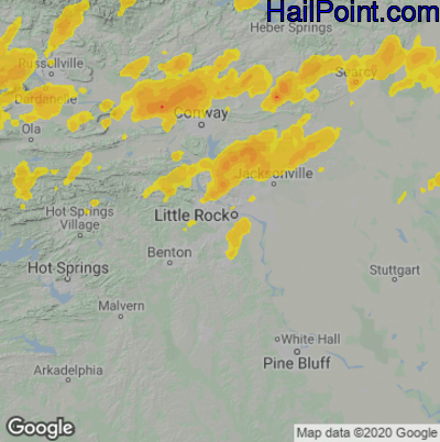 Hail Map Little Rock, AR May 02, 2025 