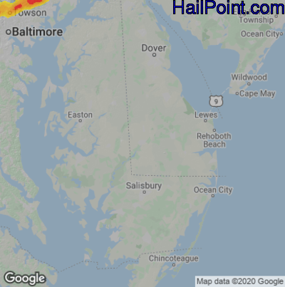 Hail Map Seaford, DE May 03, 2025 