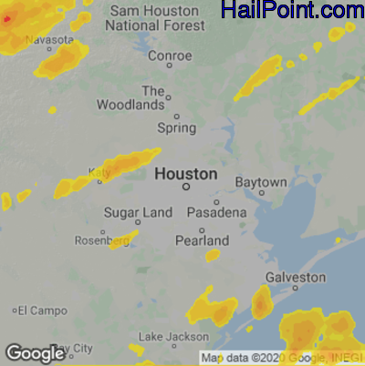 Hail Map Houston, TX May 06, 2025 