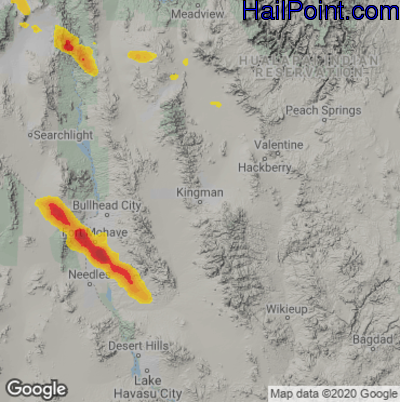 Hail Map Kingman, AZ May 06, 2025 