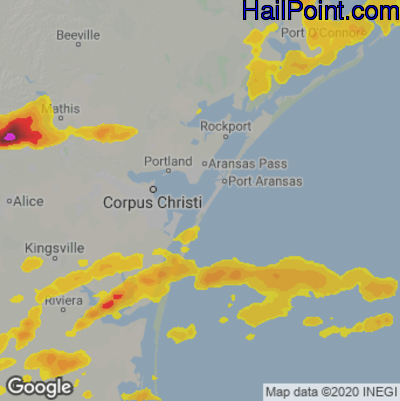 Hail Map Corpus Christi, TX May 07, 2025 