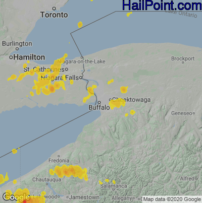Hail Map Buffalo, NY May 16, 2025 