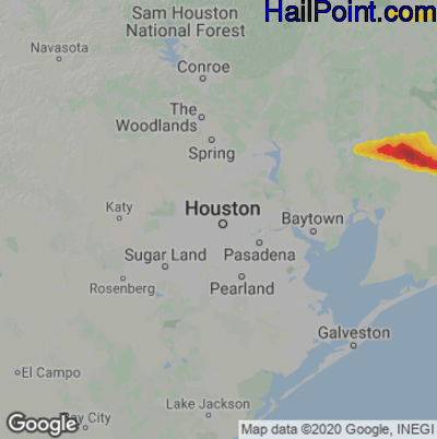 Hail Map Houston, TX May 20, 2025 