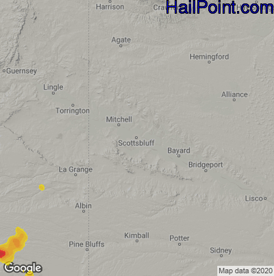 Hail Map Scottsbluff, NE June 01, 2025 