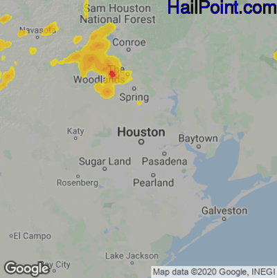 Hail Map Houston, TX June 13, 2025 