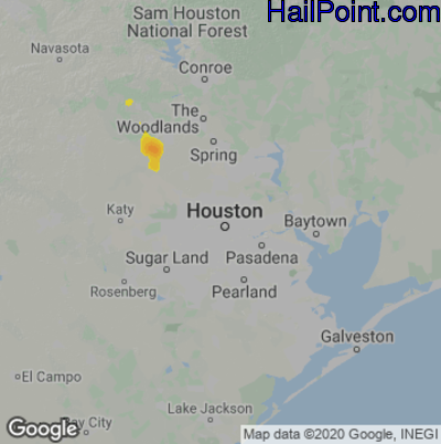 Hail Map Houston, TX June 24, 2025 