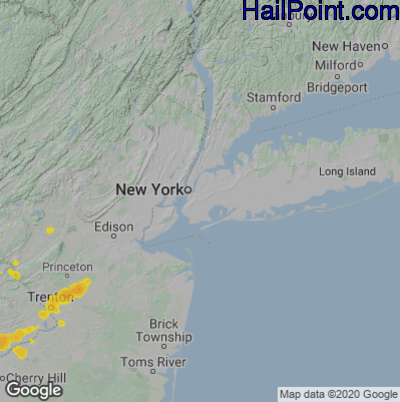 Hail Map for New York, NY Region on June 30, 2025