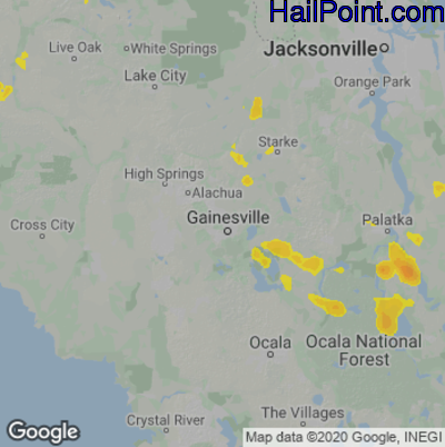 Hail Map for Gainesville FL Region - 20250713 1900.20250714 0200.location 95.thumbnail 
