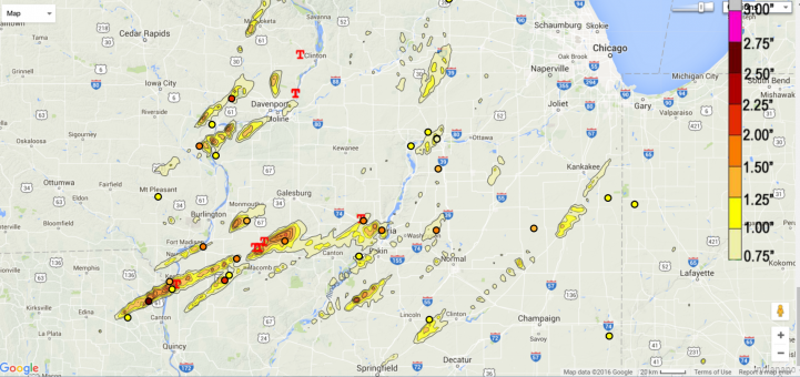 Hail Storms Impact Large Parts of Illinois Tuesday 3/15/16